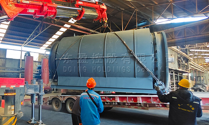 Печь пиролиза нефтешлама устанавливается на заводе Печь пиролизного оборудования DOING